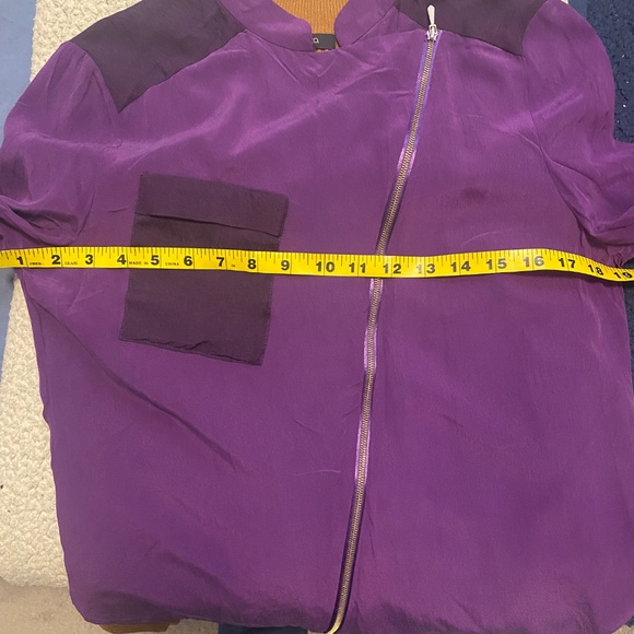 7 For All Mankind Purple 100% Silk Blouse - Picture 6 of 6